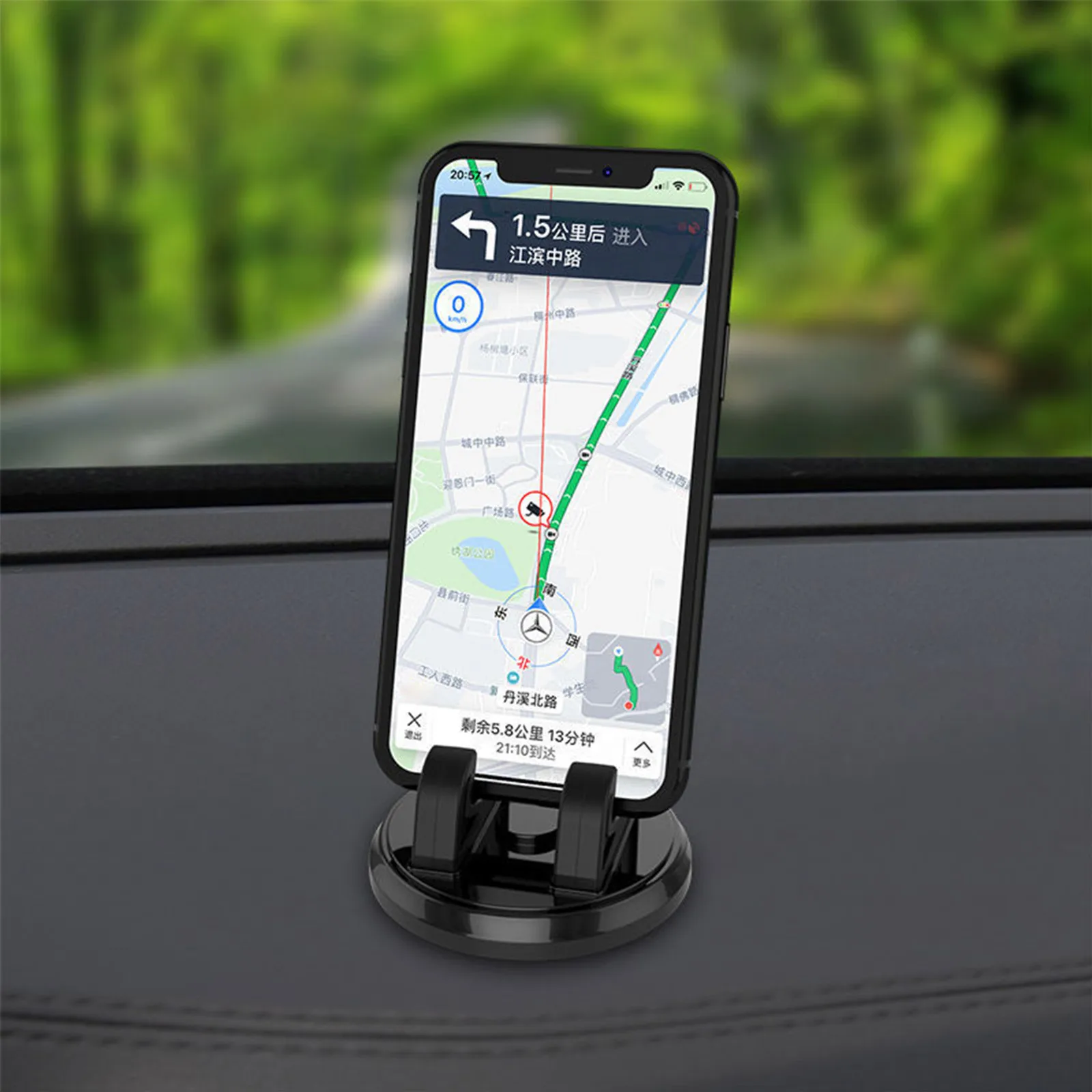 360 Stupnjeva Rotirajući Auto Držač Telefona Silikon Noge Pričvršćivanje Postolja Za Telefon, Auto Nosač Za Mobitel GPS Podrška