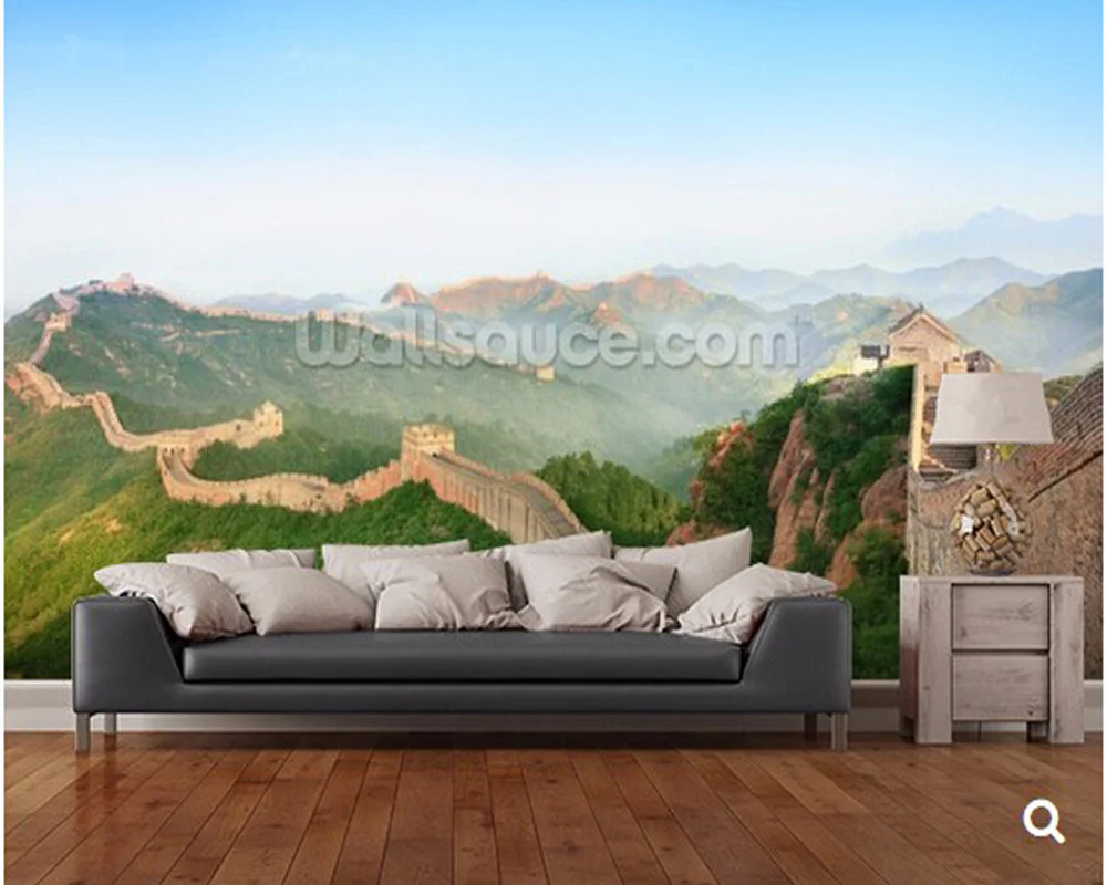 Običaj prirodni pozadina, Krajolik Kineskog Zida, 3D pozadine za dnevni boravak, spavaće blagovaonom vodootporne tapete