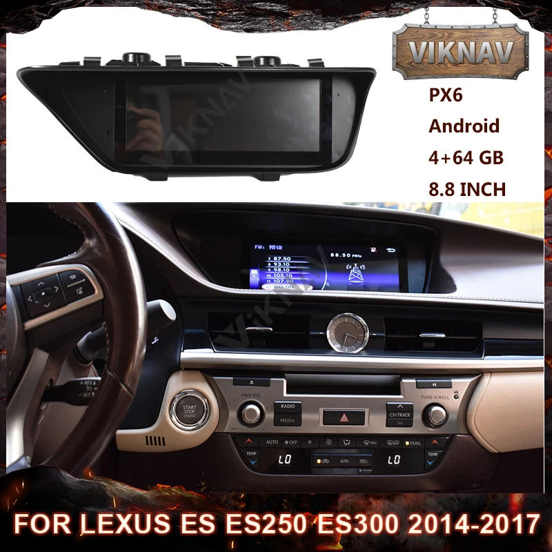 PX6 Android Auto Radio Za Lexus ES ES250 ES300 2014-2017 GPS Navigacija Zaslon Osjetljiv na dodir Media Player Авторадио Audio Stereo