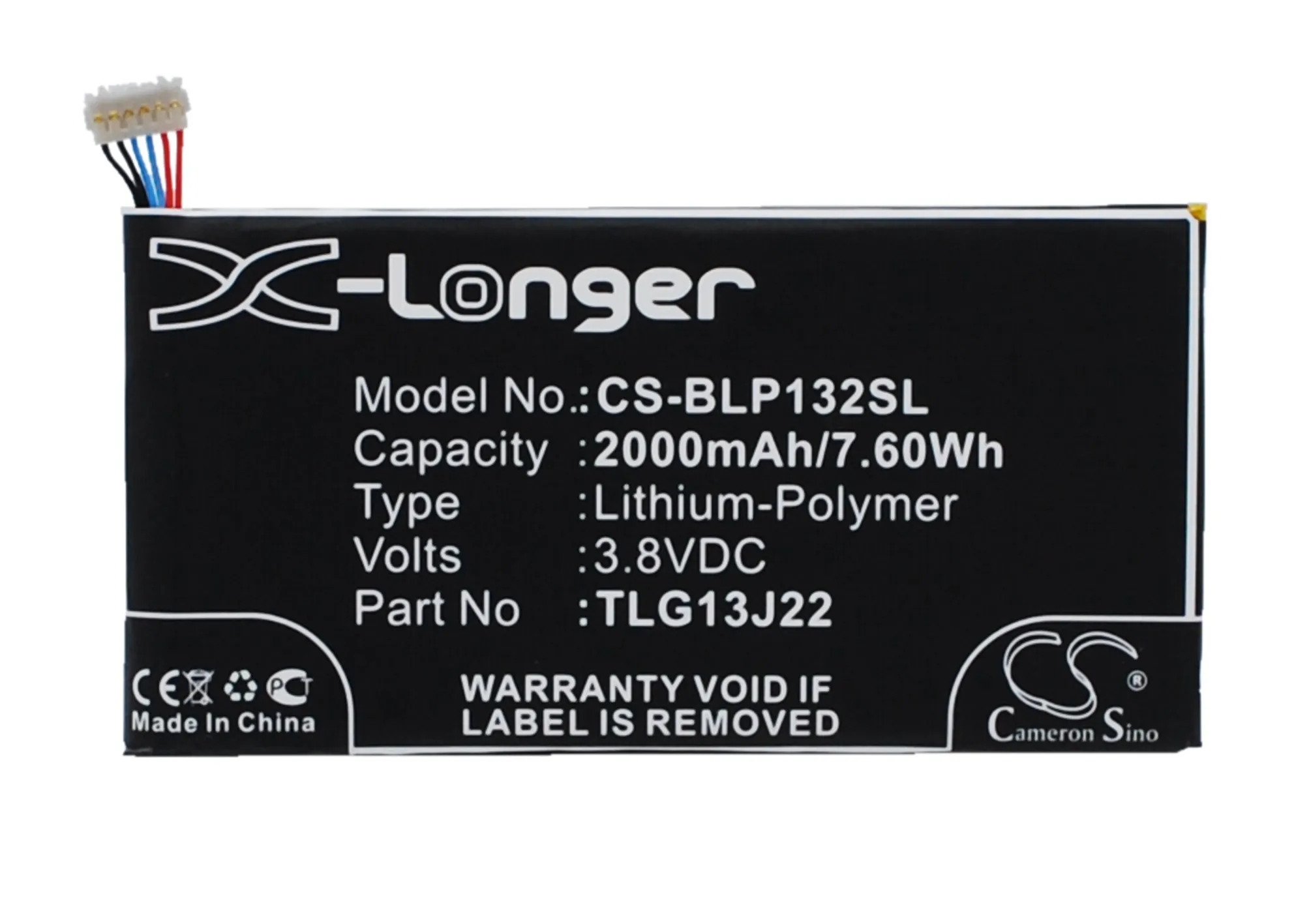 Baterija CS 2000 mah/7,60 Wh za Wiko Darkfull TLG13J24