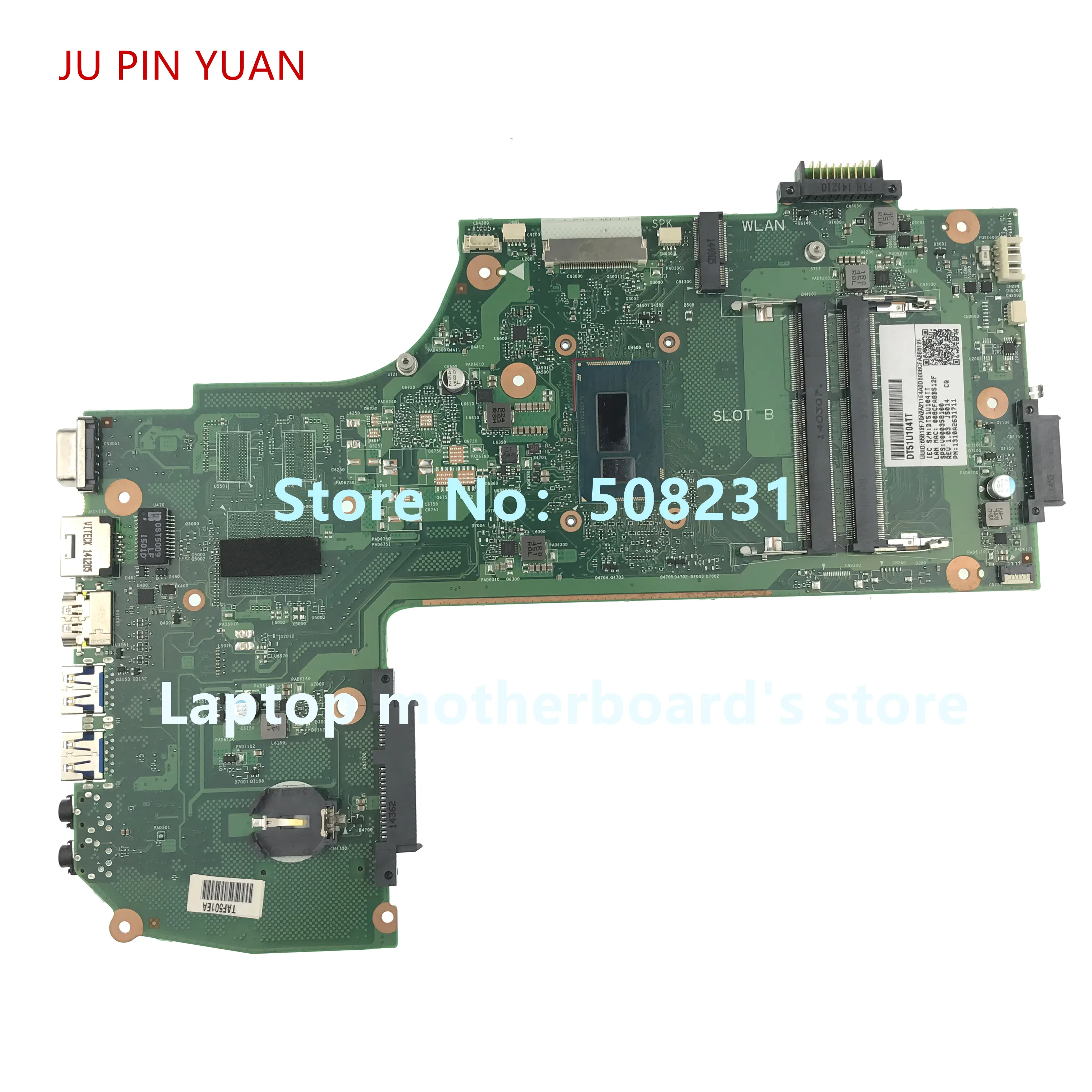V000358100 Za Toshiba Satellite C70-B C75-B L70-B L75-B Matična ploča laptopa AR10SU-6050A2631701-MB-A01 i3-4005U u Potpunosti ispitan