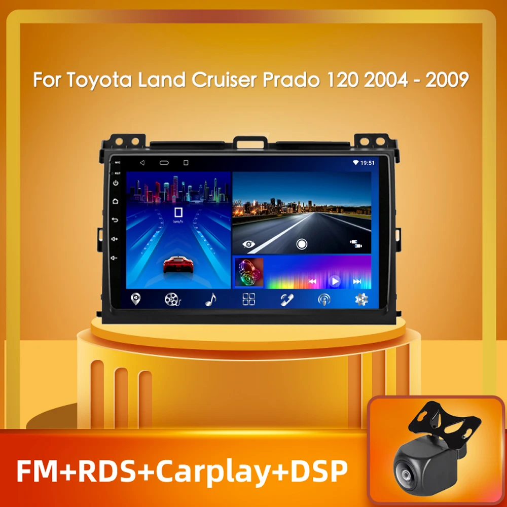 PEERCE Za Toyota Land Cruiser Prado 120 2004-2009 Auto Radio Media Player Navigacija GPS Bez 2din 2 din