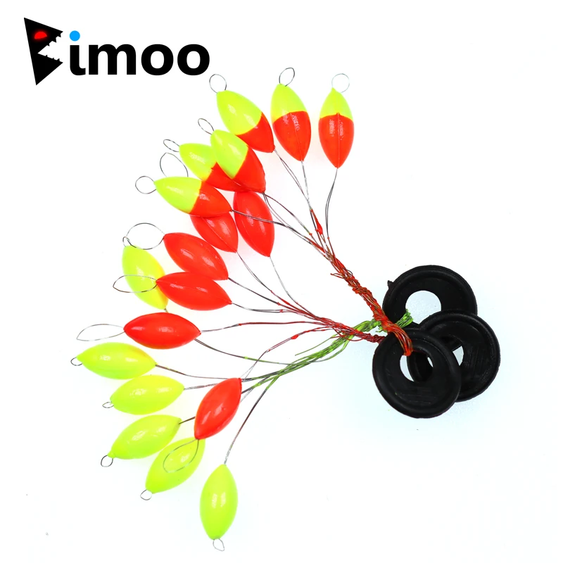 Bimoo 1 paket = 10 kompleta Fluo Žuta Crveno-žuto Crveno Ovalno Ribolovni Pribor Float Perle Pozicioniranje Ribolov Pribor Veličina S, M, L, XL