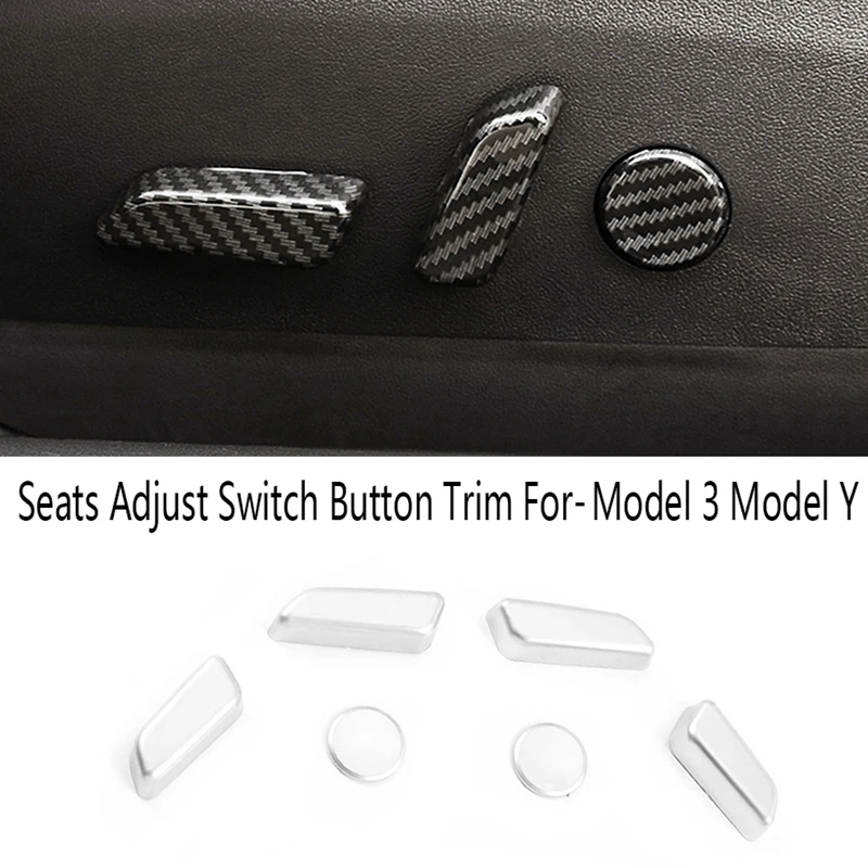 6PCS Sjedala Reguliraju Gumb Prekidača Navlaka Za-Tesla Model 3 Model Y