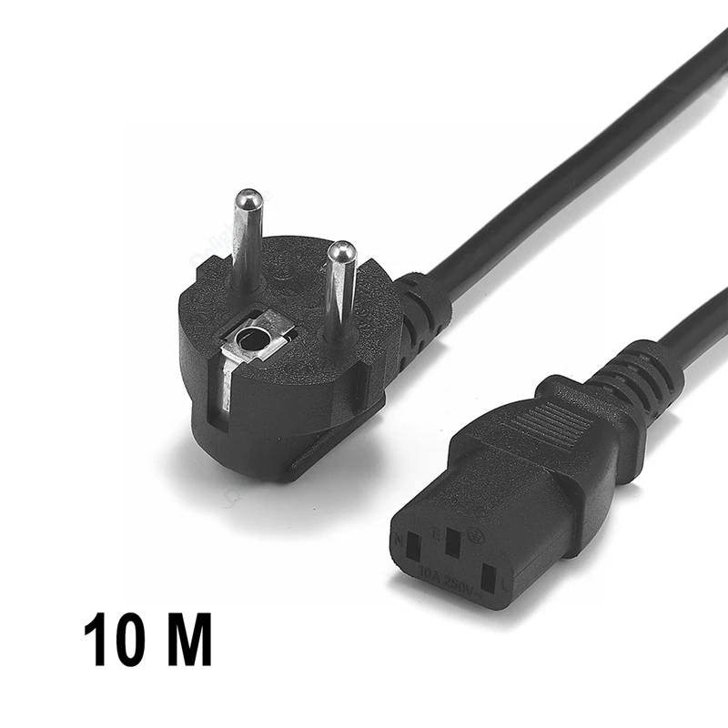 1 KOM. EU Europska Kabel za Napajanje IEC C13 Produžni kabel za Napajanje 10 M Za PC Računalo NAPAJANJA Antminer 3D Pisač TV Scenic Svjetlo
