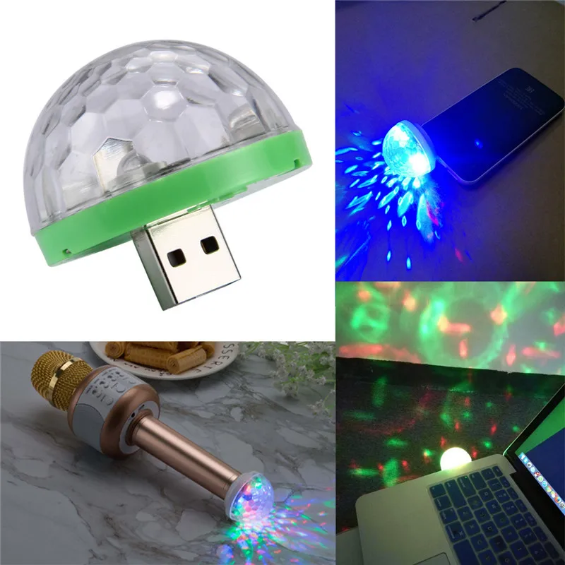 USB Led Svjetla Disco Večer Svjetla Prijenosni Crystal Magic ball Šarene Učinak Scenic Lampa za Kućne Zabave Karaoke Dekor Božić