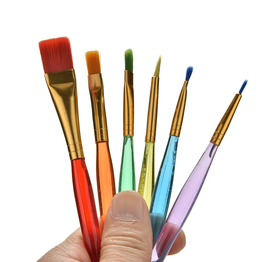 6 Kom./compl. Najlon Boja Kose Skup olovke Slikar Akvarela Uljana Četke Pribor Za Crtanje u rasutom stanju