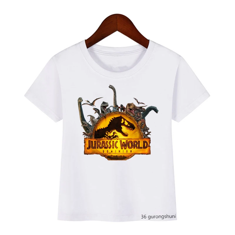 T-shirt Jurassic World Dominion S Uzorkom Dinosaura, Dječji Dar Za Zurke, Majica Za Dječake i Djevojčice, Majice Kratkih Rukava, Majice, Izravna dostava