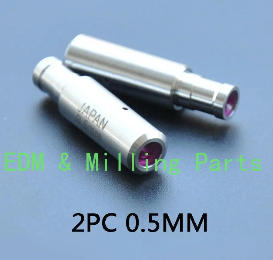 2 KOMADA EDM i CNC Dužina Žice drill press Dijelovi Rubin Keramičke Elektrode, Vodilica 0,5 MM Za EDM Dužina Žice Mlin Dio