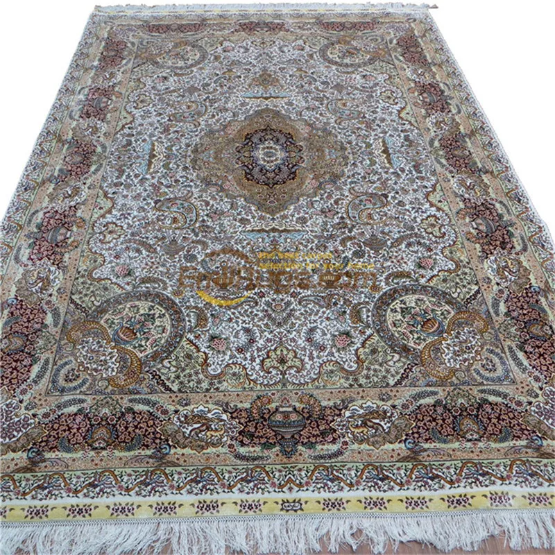Nježan Cvjetni Dom prirodna svila perzijski tepih Turski tepih, ručni rad s vršnjacima