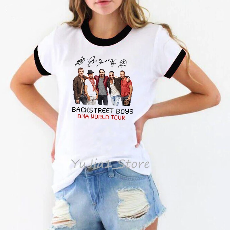 Lider Prodaje 2023 Godine, Cool Majica s grafičkim po cijeloj površini Backstreet Boys, Ženska t-Shirt za Ljubitelje glazbe, hip-hop, Bijela Majica kratkih Rukava Za Djevojčice, Vrhovima