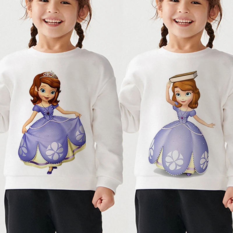 Disney Serija Sofija Crtani Zimska Odjeća Majica sa po cijeloj površini Nova Bluza sa Dugim Rukavima, Za Dječake i Djevojčice Draga Dječje Casual Majica