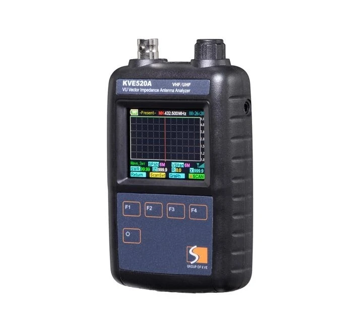 KVE520A 133-177 M/195-280 M/395-520 Mhz UV VHF/UHF Boji Vektorski Grafički Импедансный Antenski analizator amatera КСВ metar