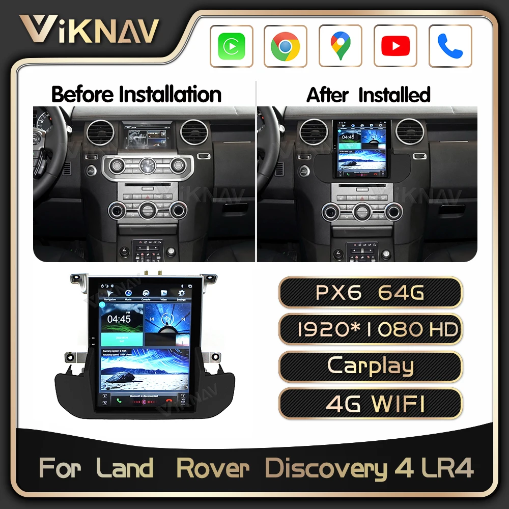 GPS Navigacija Auto Stereo DVD Player video media player GPS navi CARPLAY Za Land Rover Discovery 4 LR4 2011-2013