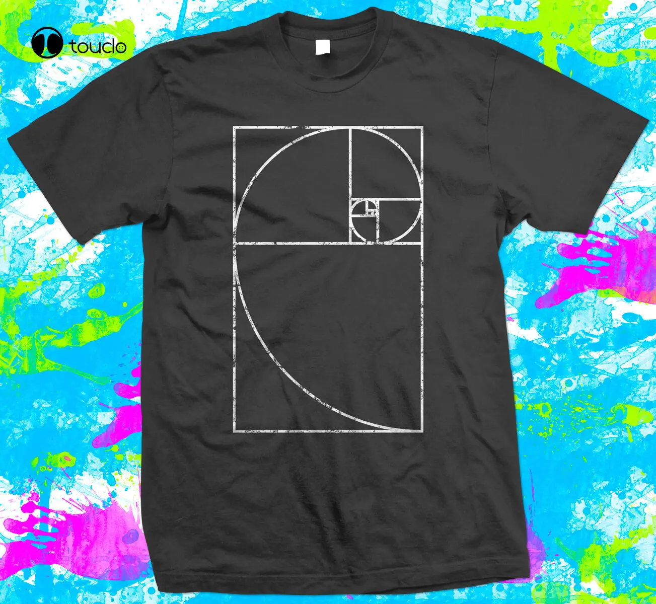 Fibonacci Spiral Mathematics Geek - t-Shirt - 6 Boja varijanti - Mali do 3Xl -