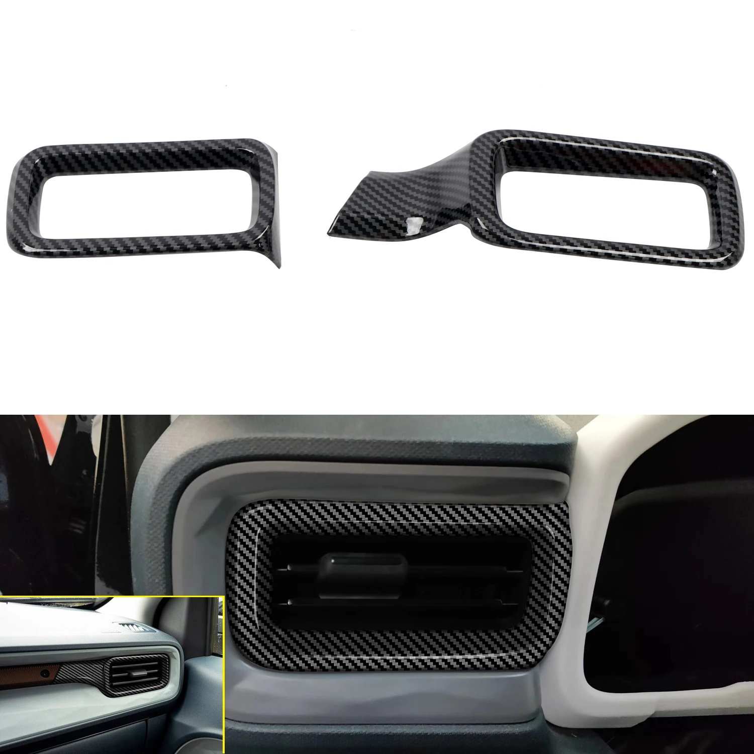 Pogodan Za Ford Maverick 2021 2022 Auto Oprema ABS ugljičnih vlakana Auto Bočne Klima-uređaj oduška Poklopac 2 kom