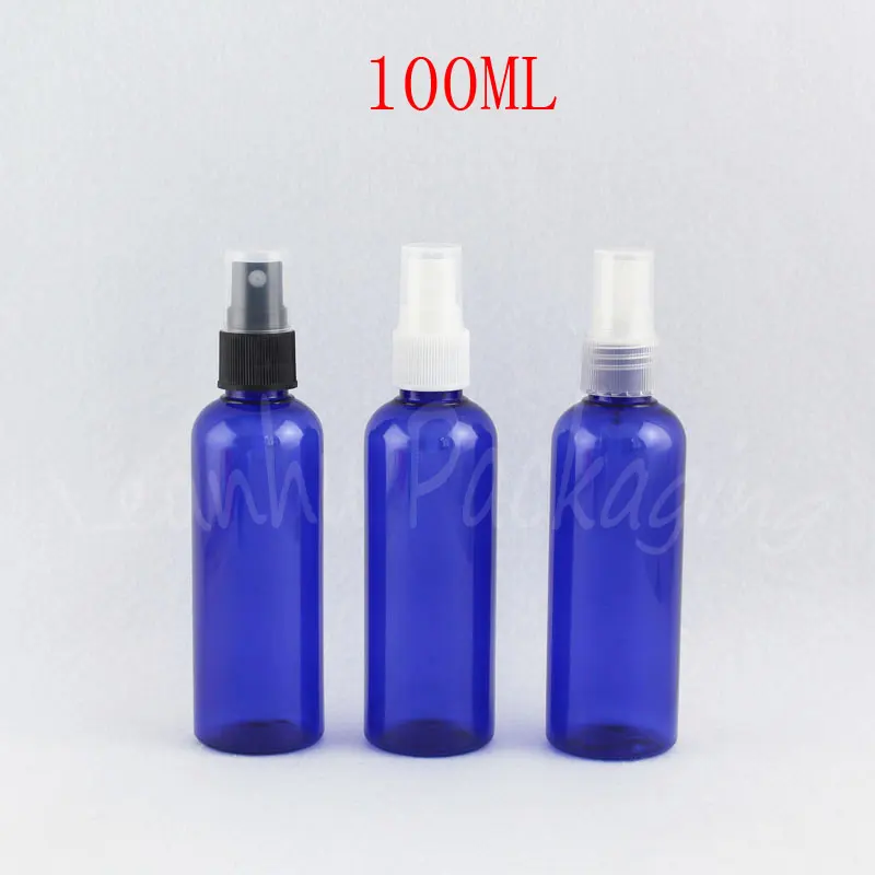 Plava plastična boca volumena 100 ml, sa распылительным pumpom, prazan kozmetički kontejner volumena 100 ccm, izlijevanja vode / toner ( 50 kom./lot)