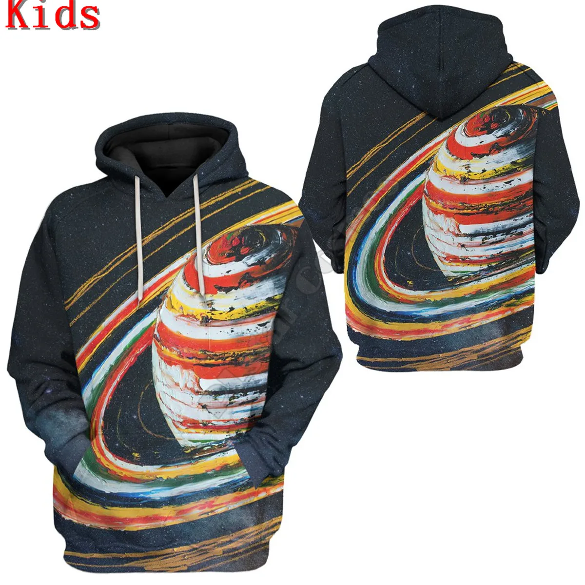 Saturn 3D veste s po cijeloj površini dječje odjeće za male dječake i djevojčice Majica jakna zip Kostime za косплея 02