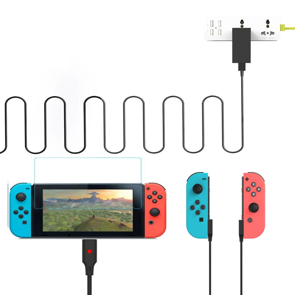 Multi 1,8 m Kabel Punjač za Nintendo Switch NS Type C Kabel za Brzo Punjenje 3 u 1 Nintend Switch Joycon Konzola Sceen Film