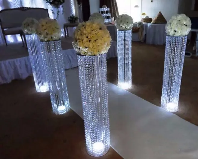 cesta za prolaz штендера vjenčanje dekoracije akril kristalna vodi sa središnjim dijelovima tablice led svjetla središnje za kućnu svadbene zurke