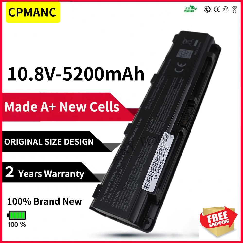 CPMANC baterija za Toshiba C805 C805D C840 C840D C845 C845D C850 C850D baterija C855 C855D C870 C870D C875D PA5024 baterije za laptop