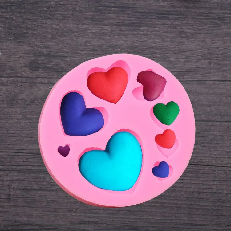1PC 8 Ljubav Srce 3D Silikonski Kalup za Torte Kalup za Pečenje Skup FDA Silikonski Kalup za Ukrašavanje Torte LB 495