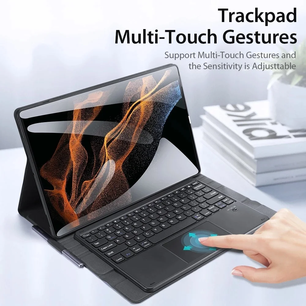Bežična Tipkovnica Torbica Za Samsung Galaxy Tab S8 Ultra 14,6 inča visoke Kvalitete Bluetooth Smart Torba Za Tablet ABS PU TPU