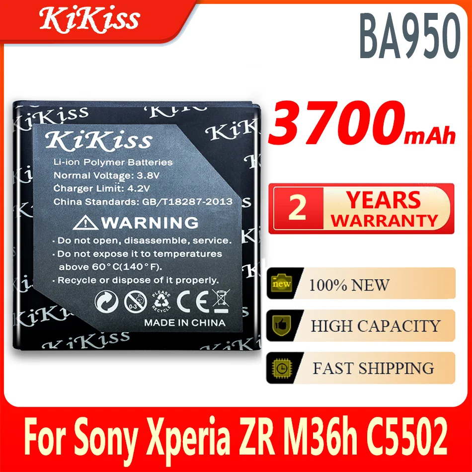 Baterija za mobitel KiKiss BA950 za Sony Xperia ZR SO-04E M36h C5502 C5503 Dogo/Za Xperia A AB-0300 Litijske Baterije 3700 mah