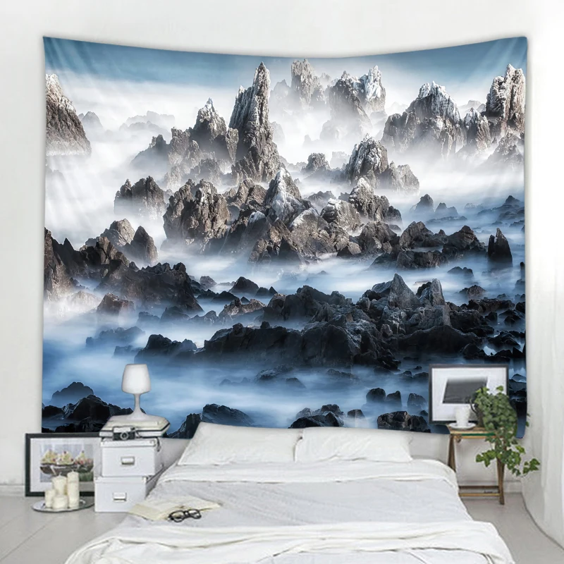 Planinski krajolik ukras гобеленовый zavjese skandinavski boem hipi zidni dekor гобеленовый zavjese zidni dekor tkanina