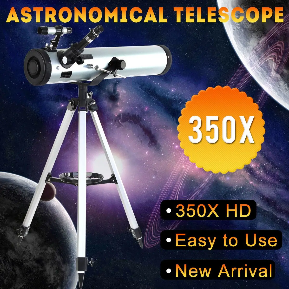 Profesionalni 76 mm Reflektor Astronomski Teleskop Reflektor sa Tronožac i Okulara Teleskopa Dvostruke Namjene 700-76 Reflektor