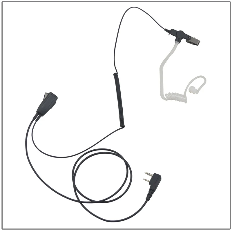 2-žični zračni akustične slušalice K Plug sa PZR i mikrofonom i linija Slingshot za dip radio Baofeng UV-5R, Puxing PX-888K, TYT, WOUXUN