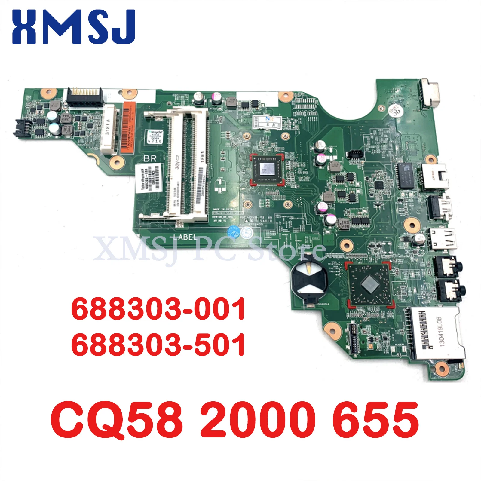 XMSJ 688303-501 688303-001 Za HP Compaq CQ58 2000 655 Matična Ploča Laptopa UMA DDR3 GLAVNI odbor potpuna tes