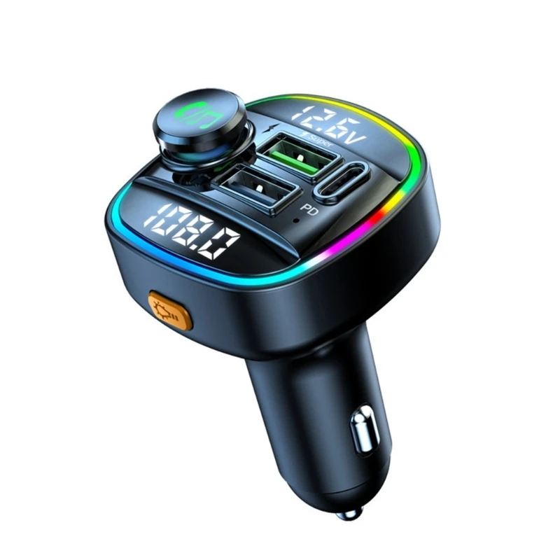 Auto handsfree Bluetooth-kompatibilni 5,0 FM odašiljač Komplet MP3 Modulator Player za telefoniranje bez korištenja ruku QC3.0 20 W PD Brzi Punjač