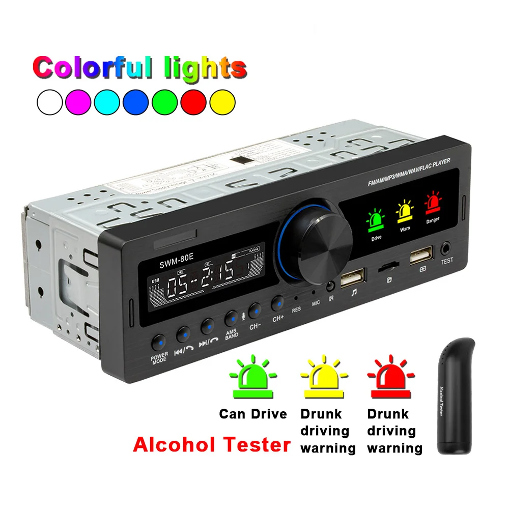 12 U Novi Auto Radio MP3 Audio Player Stereo Mikrofon Tester Alkohola Breathalyzer Test Bluetooth Lokator Auto Pribor, rezervni Dijelovi