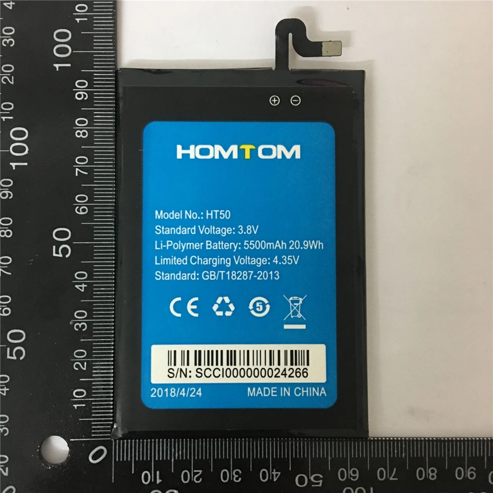 Za HOMTOM HT50 baterija 5500 mah baterija za mobilni telefon visoke kvalitete Dulje vrijeme čekanja Test na normalno korištenje prije slanja