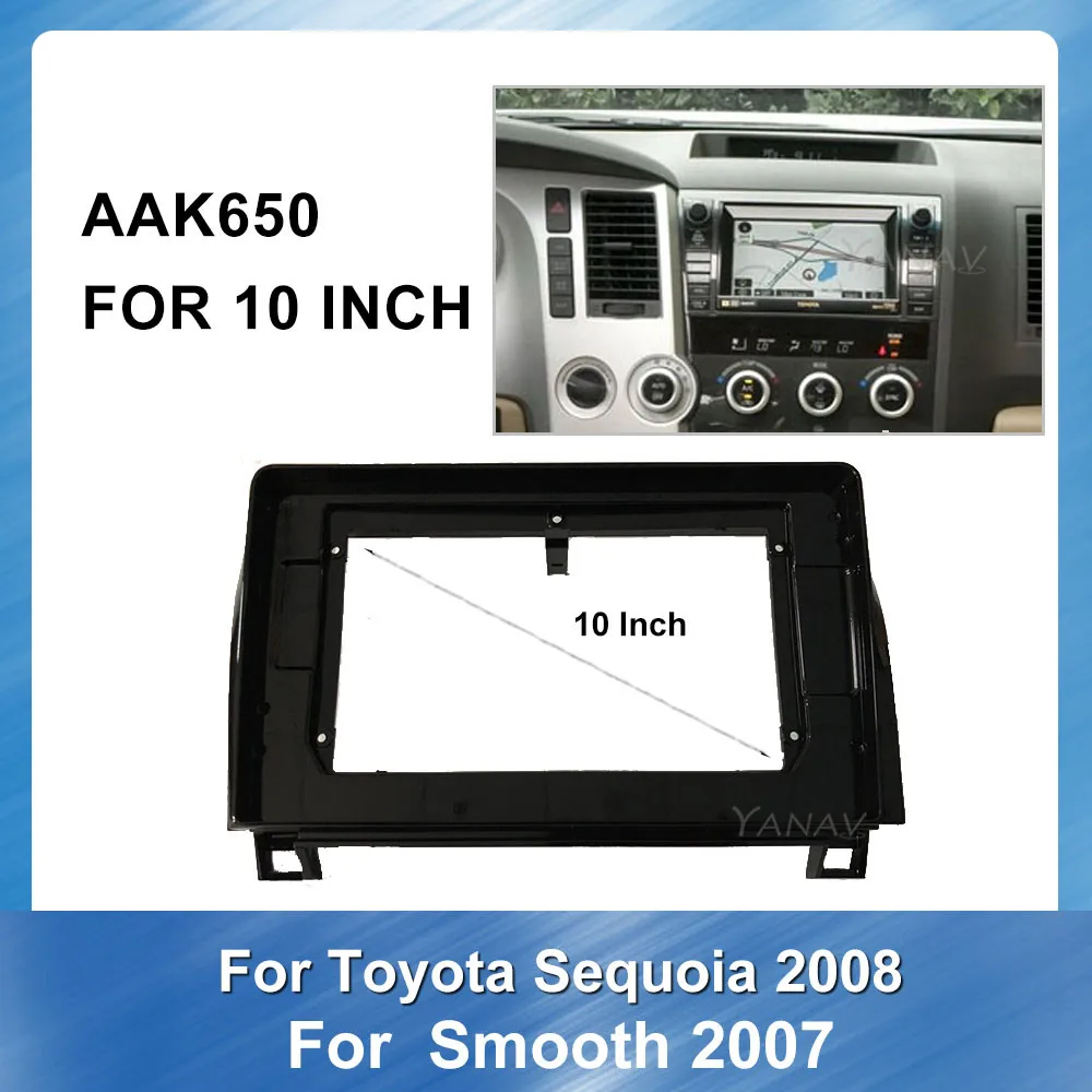 2 Din Auto-radio sa фризовой okvirom ploča Za-Toyota Sequoia 2008-smooth 2007 GPS auto Navigacijski panel Adapter Kit za remont