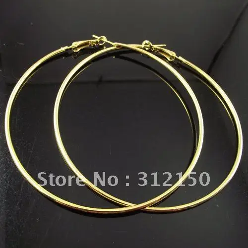 12 parova Besplatna Dostava zlatne boje Velike Naušnice, prstenje Trendi Naušnice 80 mm Popularni naušnice