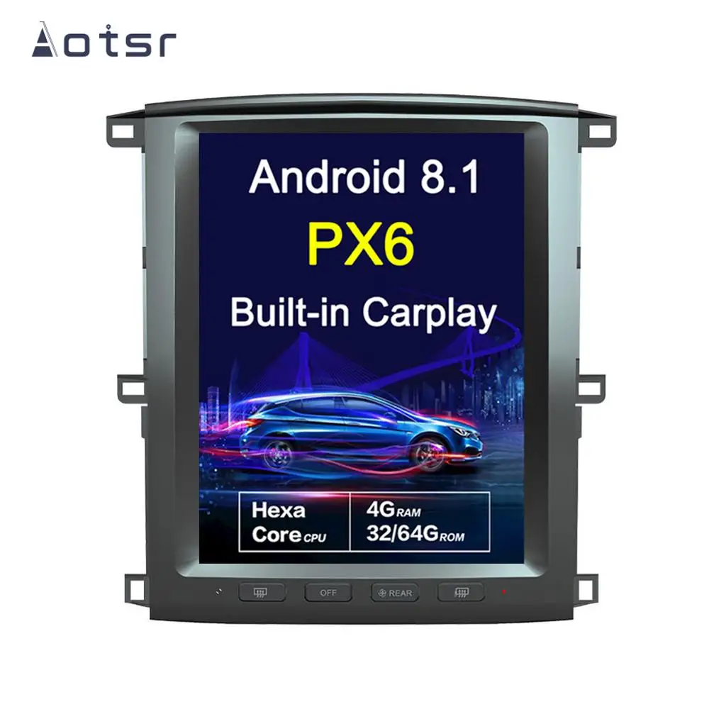 AOTSR Android 8,1 Tesla stil HD ekran GPS Auto Navigacija Za TOYOTA LAND CRUISER LC100 2003-2007 multimedijski uređaj Multimedijski Player