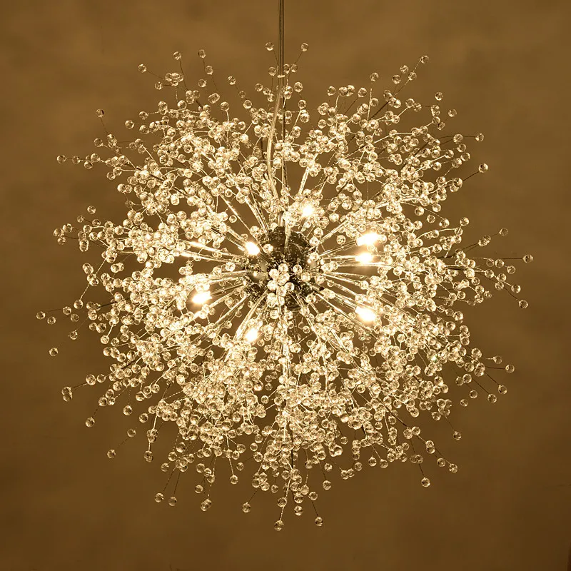 Постмодерн K9 crystal led žarulja G4 viseći svijećnjak home dekor dnevni boravak cvjetna kugla visi lampa