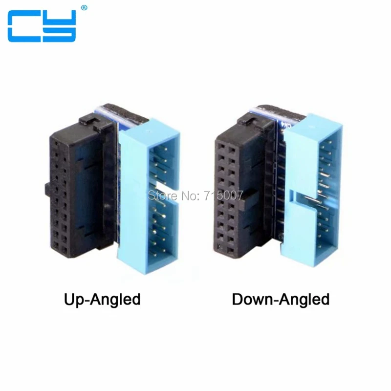 USB 3.0 20pin Produžni kabel od muškaraca i Žena Adapter Gore prema Dolje Pod kutom od 90 Stupnjeva za Matične ploče Mainboard