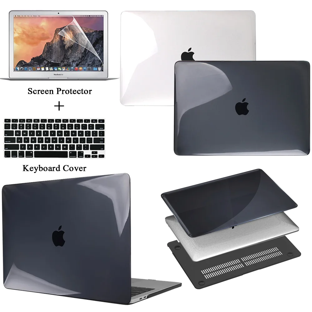 Torbica za laptop Apple MacBook Pro 13/14/15/16/Macbook Air 13/11 s kristalima Zaštitna Ljuska + Zaštitna folija za ekran + Poklopac Tipkovnice