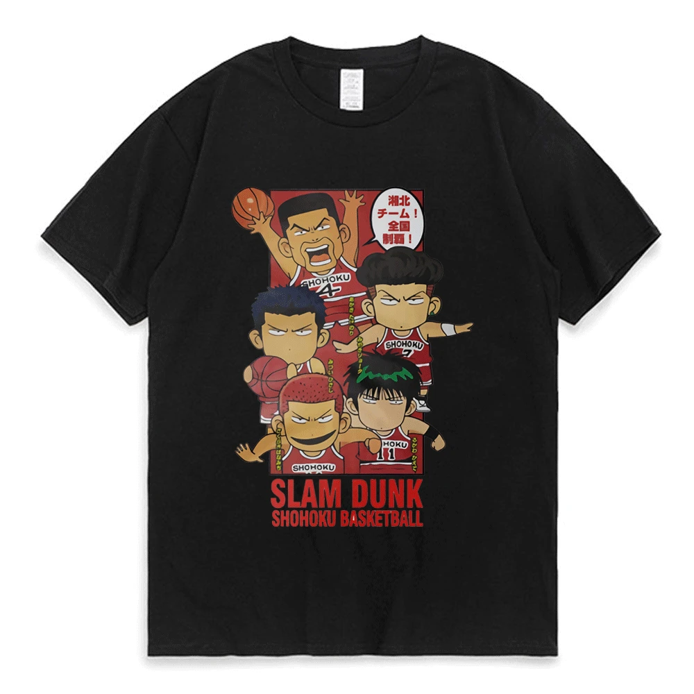 Zakucavanje Anime Majica Muška Ženska 90-ih Vintage Ulični t-Shirt Majice Kratki Rukav Japanska Manga Grafika Majice Muške Majice