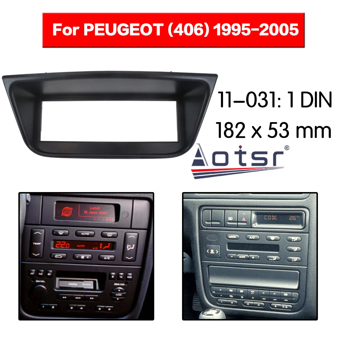 Auto radio okvir Audio Traka Za PEUGEOT (406) 1995-2005 Auto Stereo Radio Ploča Mount Adapter Okvir DVD-player