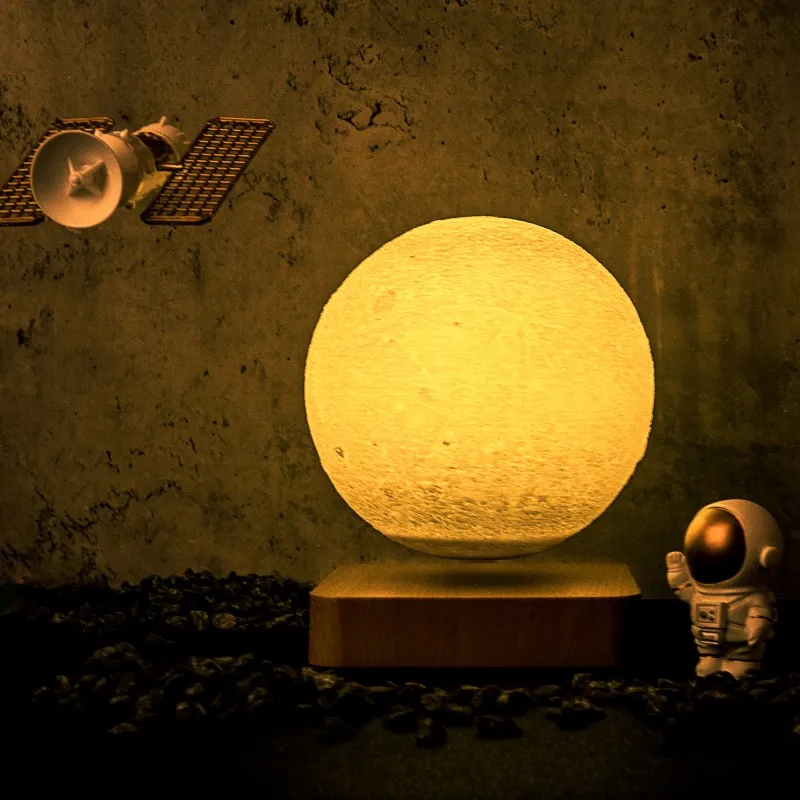 Kreativni 3D Print Magnetske Levitacije Mjesec Žarulja LED noćno svjetlo Revolving Mjesec Plutajući Lampa Ukras Kuće Svečane Modni Poklon
