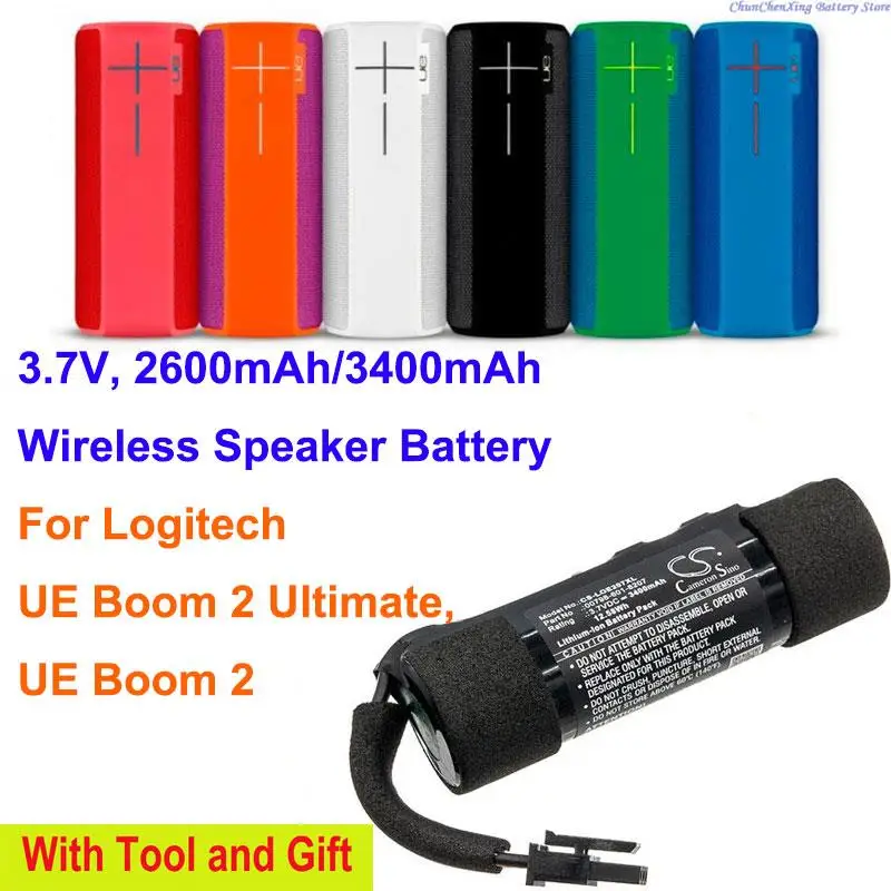 Baterija za zvučnike Cameron Sino 2600 mah/3400 mah za Logitech UE Boom 2, UE Boom 2 Ultimate