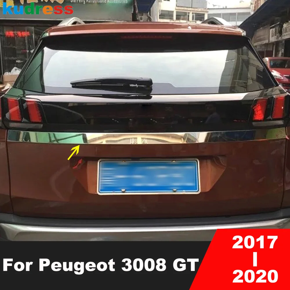 Za Peugeot 3008 GT 2017 2018 2019 2020 Čelična Stražnja Stražnji Poklopac Prtljažnika Završiti Poklopca Prtljažnika Masku Prilog Bend Naljepnica za Automobil Stil
