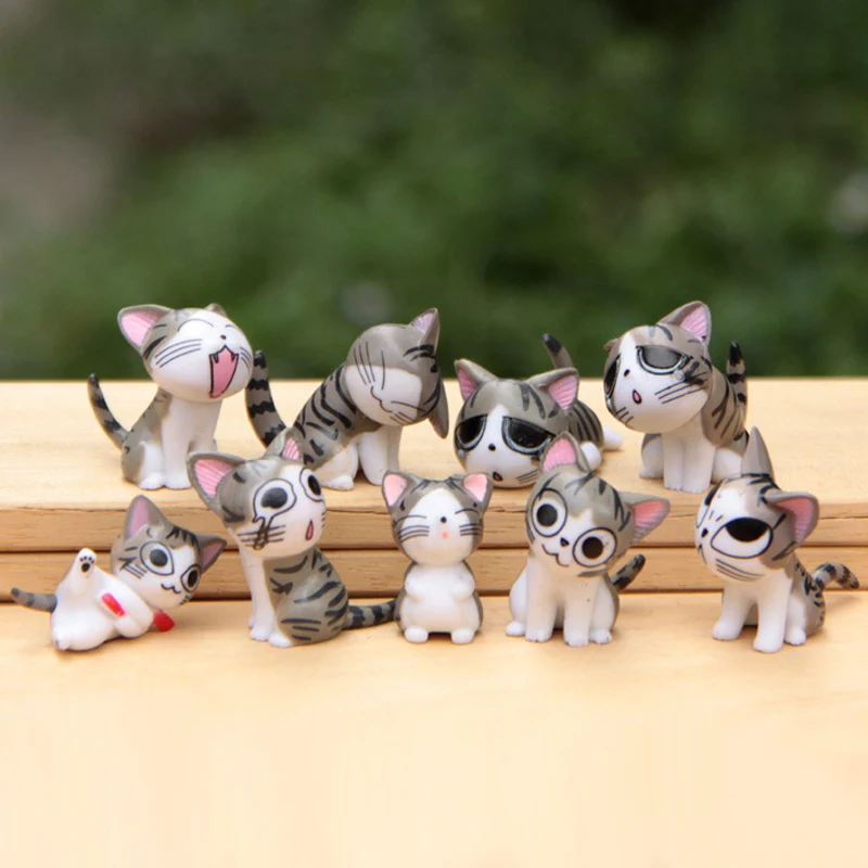 9 kom./compl. Sirast mačka minijaturnih figurica toys Model Dječje Igračke, PVC japanski anime dječji lik svijet Fenomenalne Figure