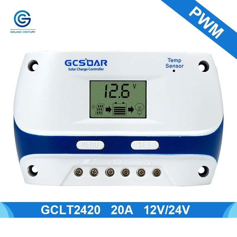 GCSOAR 20A Kontroler Punjenja 12 v, 24 U Automatski Rad PWM Solarni Panel Punjač Regulator za Olova, Гелевого (AGM), Potonulog Tipa