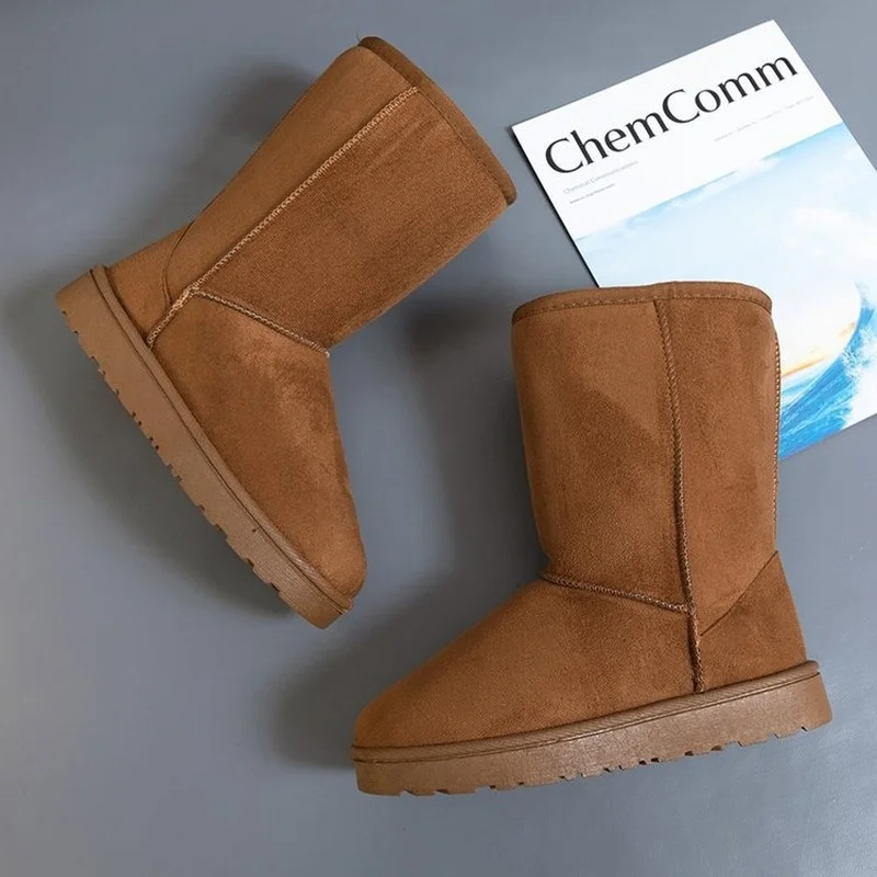 Zimske cipele veličine 2021, Zimske Antilop Cipele srednje duljine s debelim potplatima, Pamuk, cipele, Topla student cipele za kruh