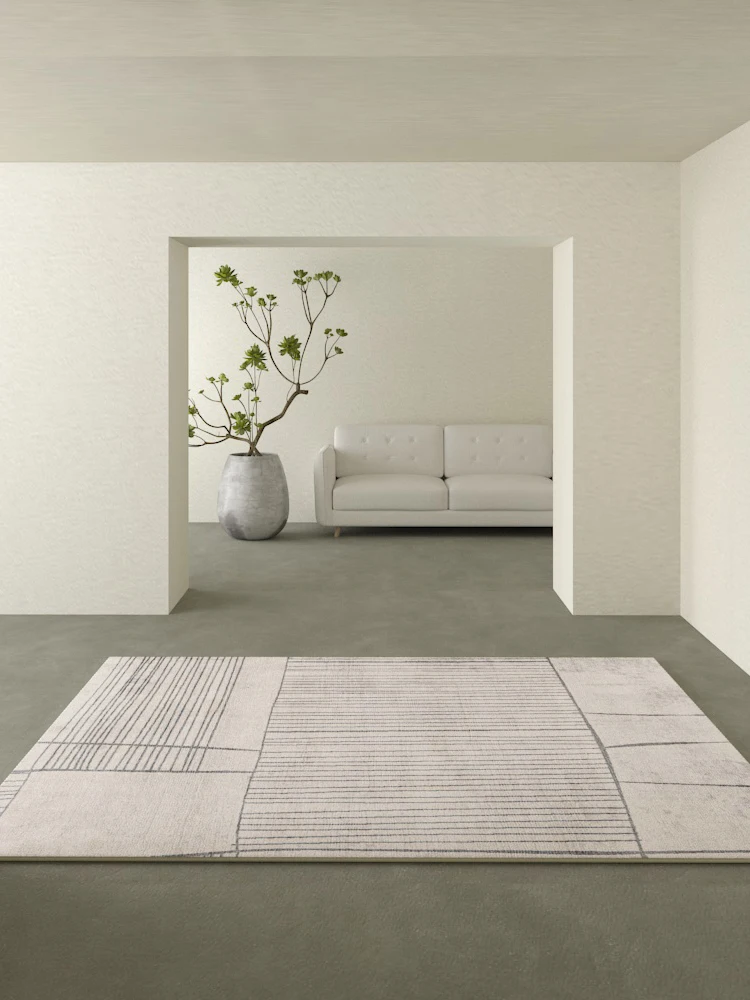 Japanski stil dnevnoj sobi tepih spavaća soba svjetlo luksuzni potrošačke moderan, jednostavan sažetak prugasta krevet tepih čaj stol tepih